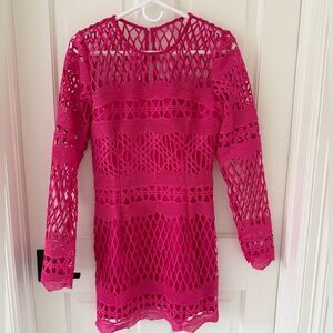 Endless Rose Hot Pink Crochet Dress